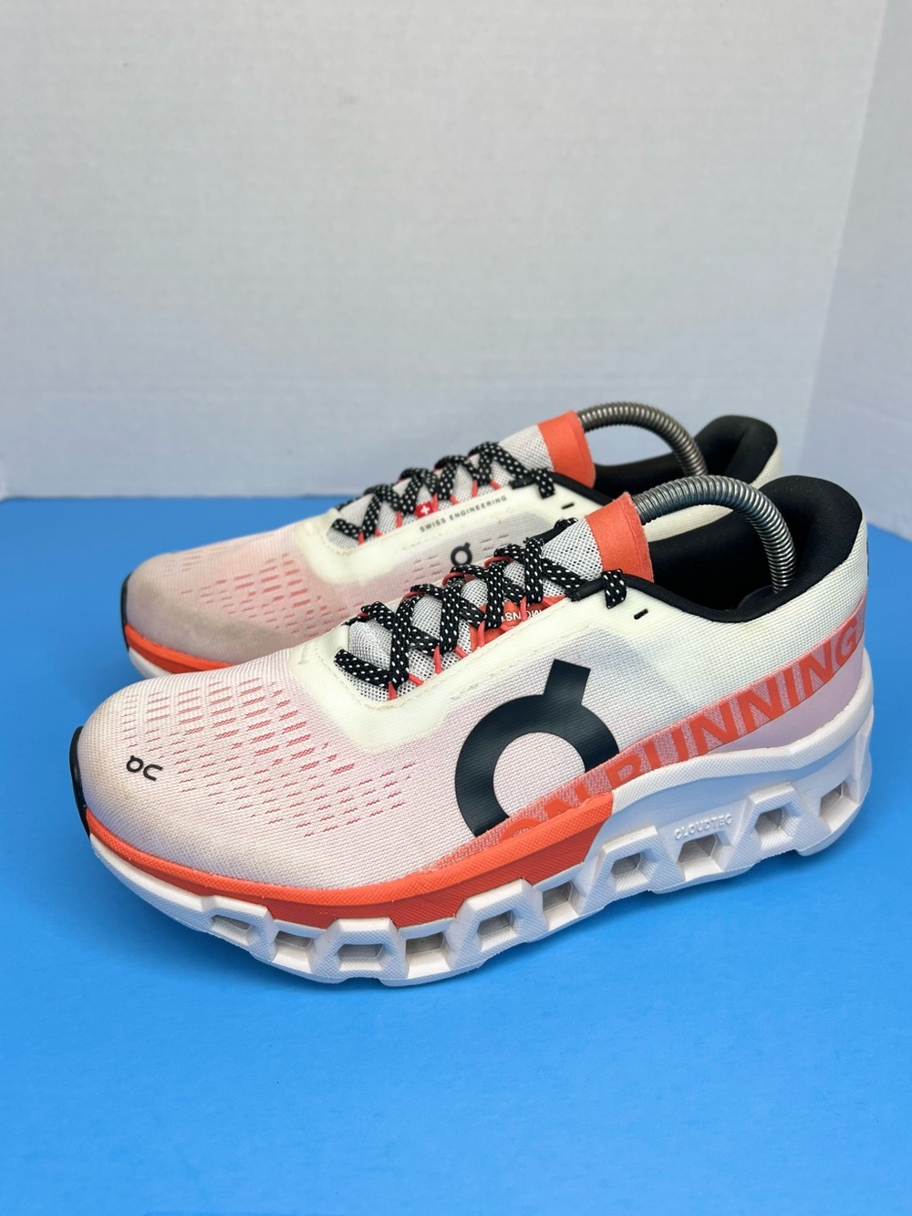 On Cloudmonster 2 Womens Size 9M Running Undyed White/Flame 3WE10111527 XLNT - Picture 2 of 16
